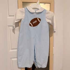 Boys 18m blue corduroy football Jon Jon
